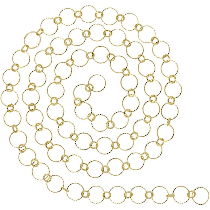 Schakelketting ringen in reliëf - Goud
