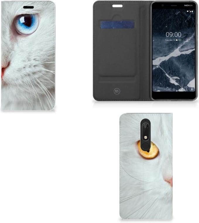 Nokia 5.1 (2018) Hoesje maken Witte Kat