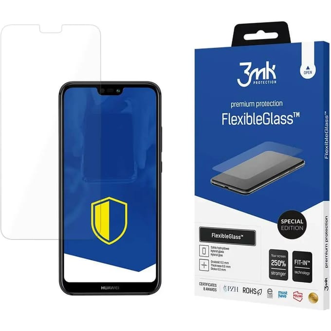 3MK FlexibleGlass - Hybride Beschermglas - Huawei P20 Lite - Krasbestendig - Flexibel