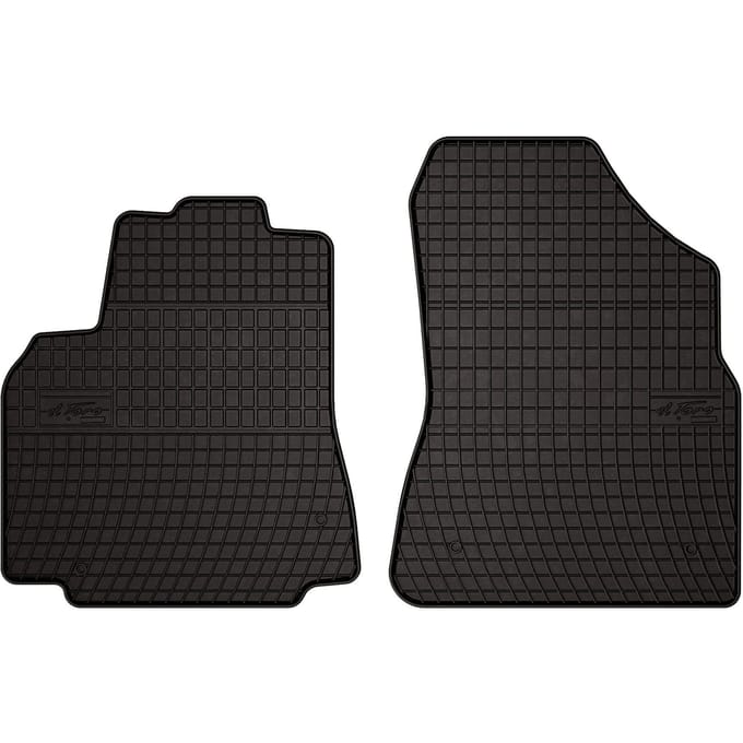Rubberen automatten voor Citroen Berlingo II kombivan Multispace 2-zits (2008-2018) -Zwarte pasvorm (2 stuks)