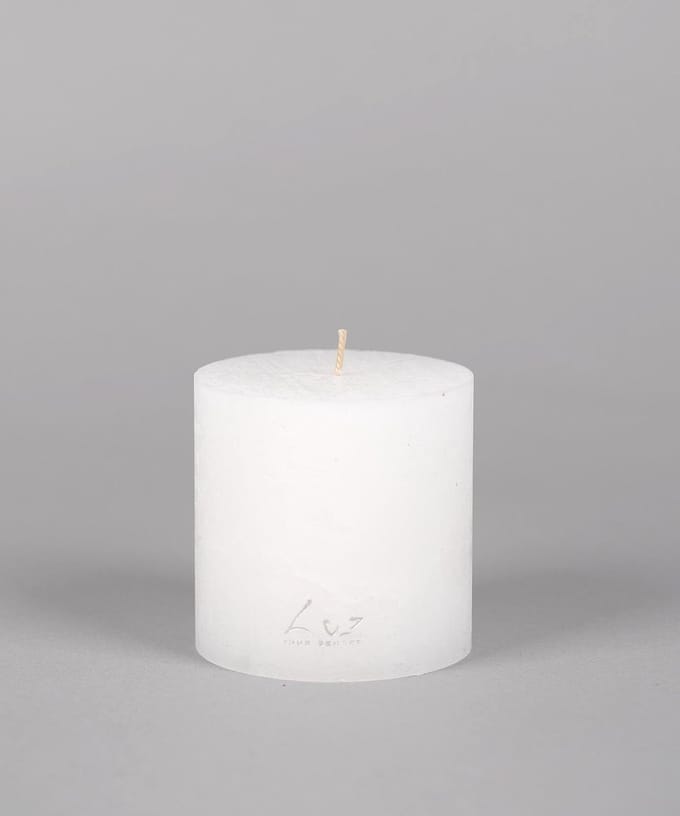 Rasteli Luz Your Senses Stomp Kaars Wit D 9 cm H 9 cm