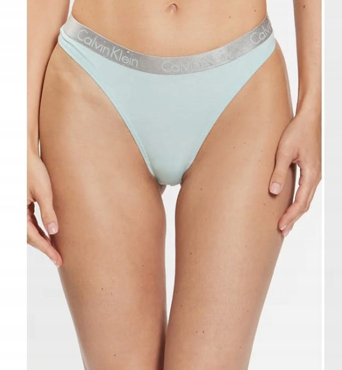 Calvin Klein - Dames String - Logo - Groen - XS