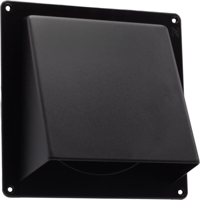 Gevelklep Ø150mm zwart
