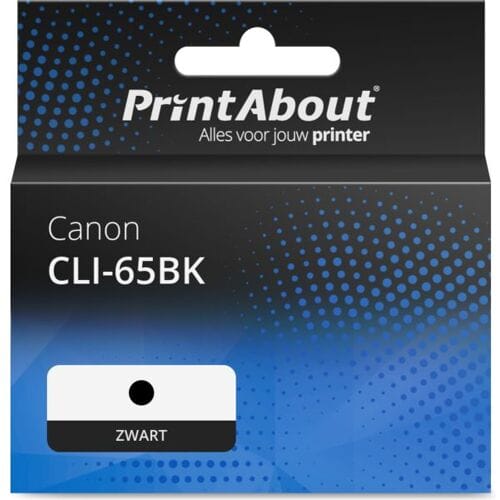 PrintAbout Inktcartridge CLI-65BK Zwart geschikt voor Canon
