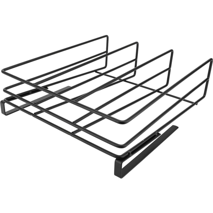 Support à découper suspendu Acier au carbone Étagère de rangement sous placard Porte-planche à découper black