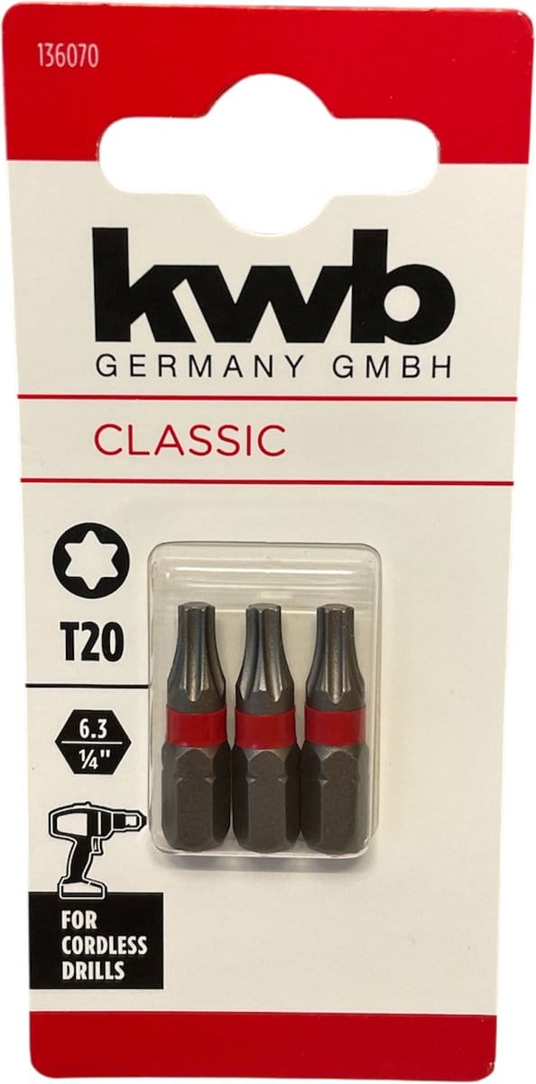 KWB 3 bitjes standaard 25mm T20