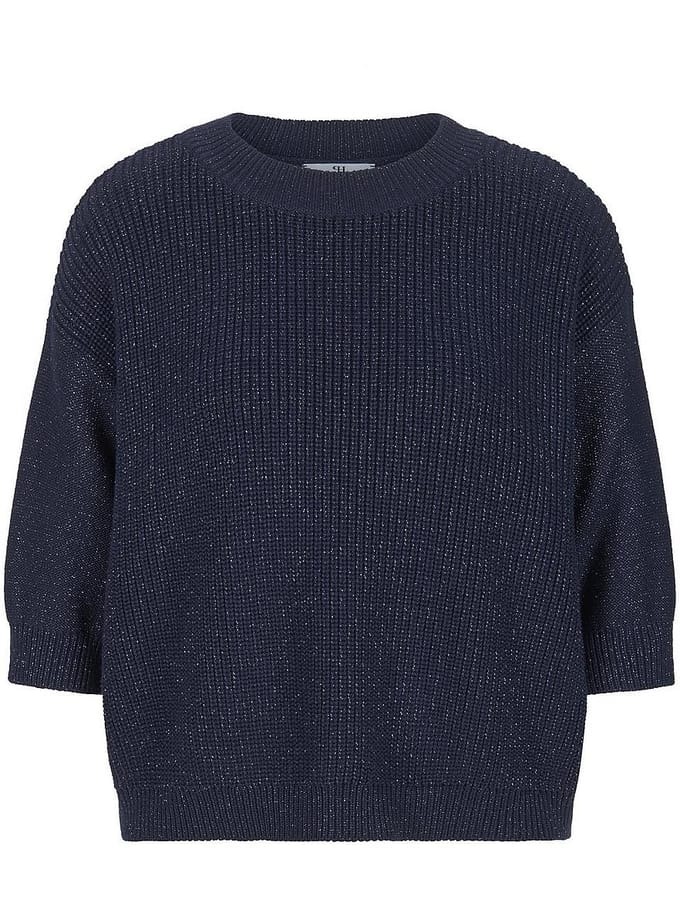 Trui boothals en 3/4-mouwen Van Peter Hahn blauw