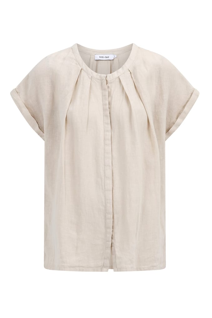 Knitted Kiki Top Sand Maat: L | Blouses Outlet | Dames | Beige