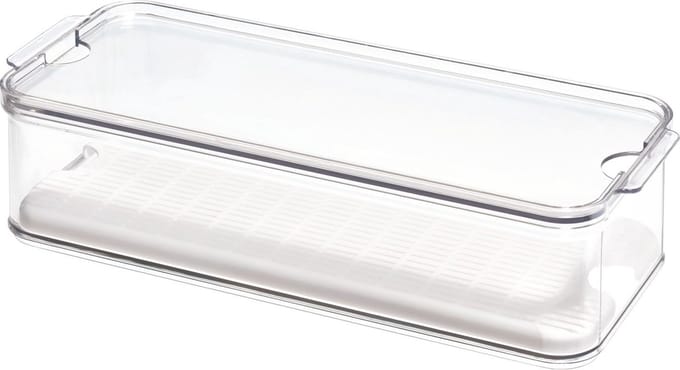 iDesign koelkast organizer voor groenten large - crisp - Transparant - Stapelbaar | Met deksel | BPA-vrij
