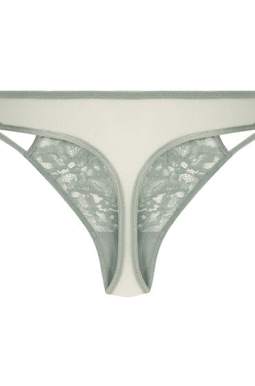 Hunkemöller Dames Lingerie String Briar - Groen - maat S