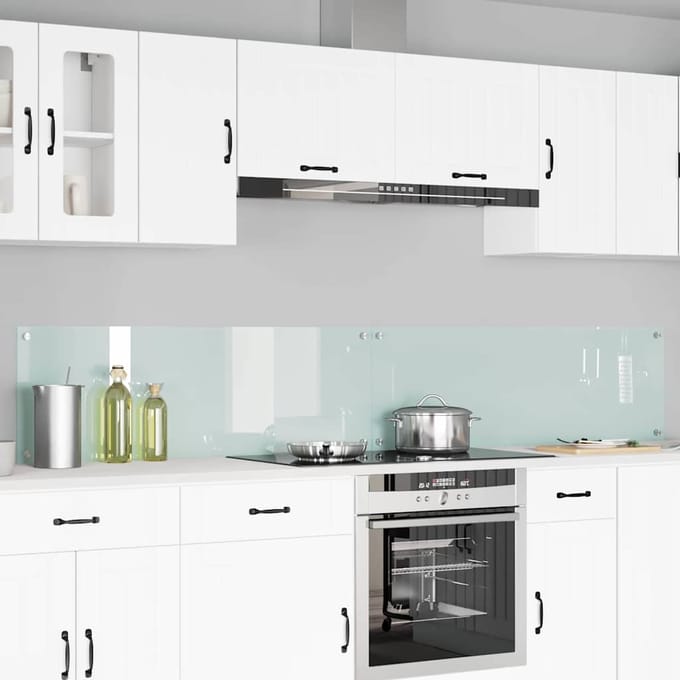 vidaXL - Keukenachterwand - 2 - st - Wit - 120 - x - 40 - cm - gehard - glas