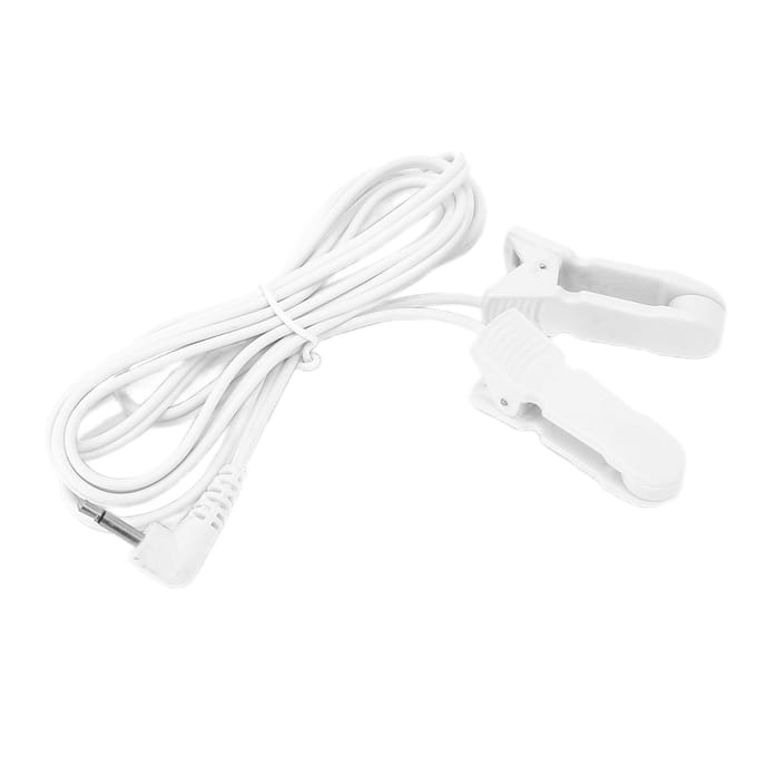 2,5 mm draagbare oorclip elektrodedraad aansluitkabel accessoire voor digitale TENS-massagemachine white
