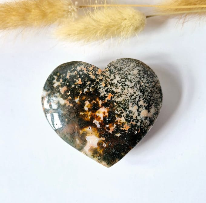 Druzy Rode Mosagaat Hart 6-8cm – #36 (perfect voor Valentijn)