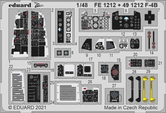 Eduard Modelbouwdecoratie - 491212 Accessoires for F-4B - Photo-etch