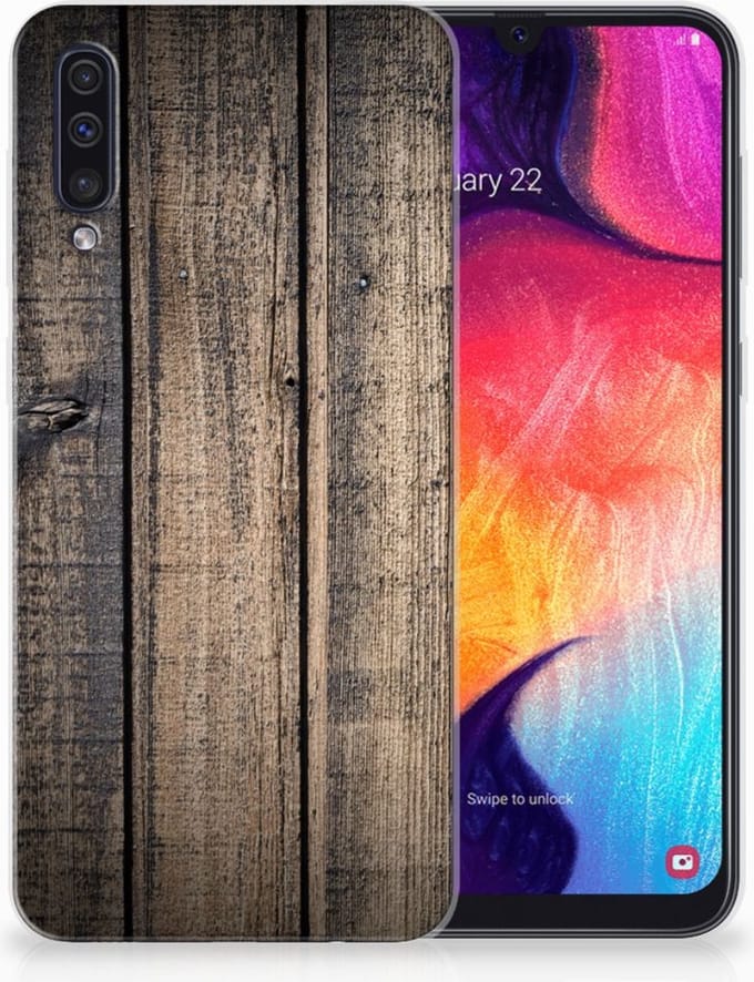 Samsung Galaxy A50 Bumper Hoesje Steigerhout