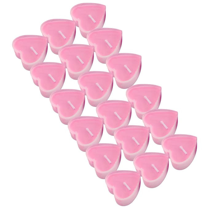 18 Stuks Hartvormige Kaars Mini Romantisch Diner Kaarslicht Decoraties OrnamentenRoze roze