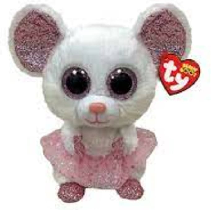 Ty - Knuffel - Beanie Buddy - Nina Mouse - 24cm