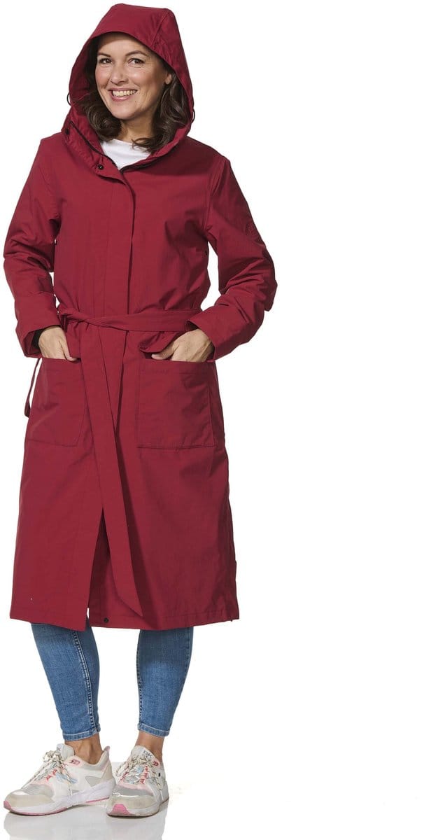 Happy Rainy Days Lange Regenjas Dames Rome Donkerrood