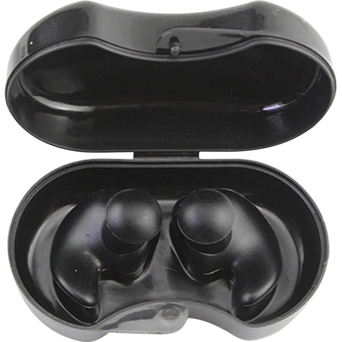 Bouchons d'oreille de natation imperméables et réutilisables en Silicone, bouchons d'oreille de natation pour adultes noir