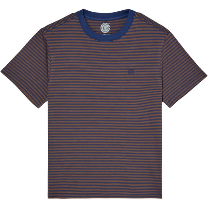 Element Icon Embroidery T-shirt Met Korte Mouwen Bruin 12 Years Jongen