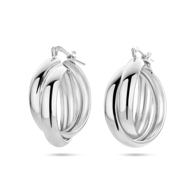 Zilver Gerhodineerd Oorringen 1336917