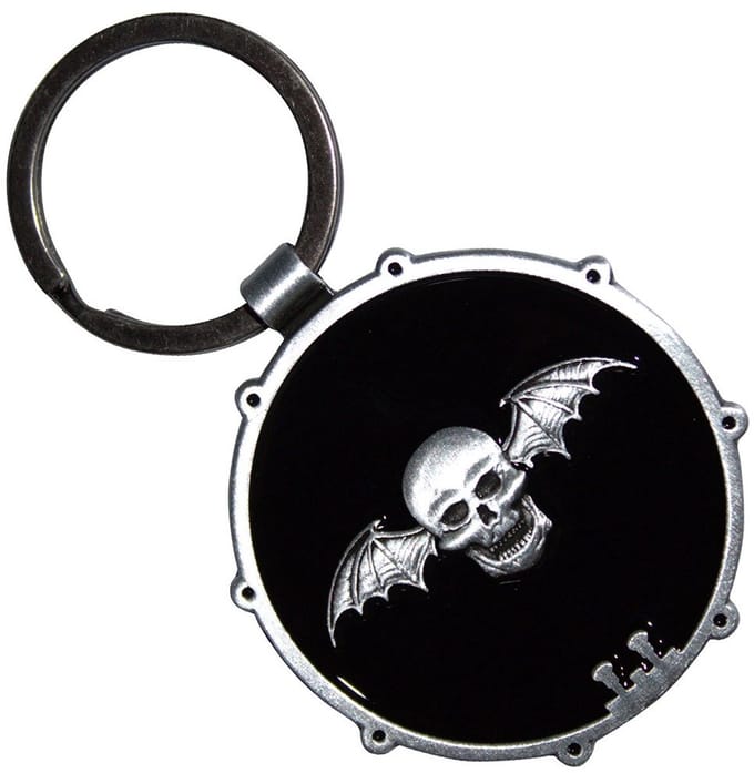 Avenged Sevenfold - Deathbat Drum Double-Sided Sleutelhanger - Zwart/Wit
