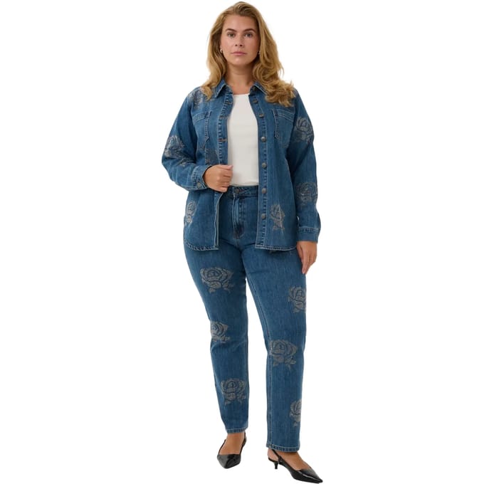 Dameshemd met lange mouwen KAFFE Curve Kcastelia
