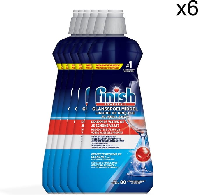 Finish Glansspoelmiddel Regular - 6 x 400 ml - Grootverpakking