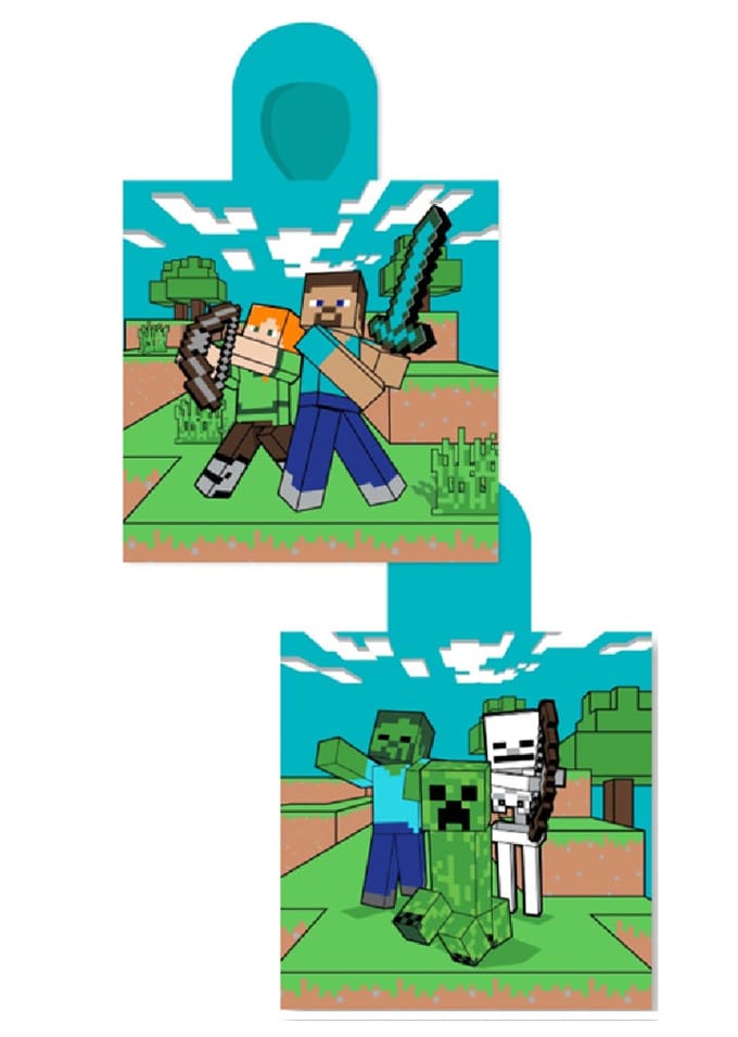 Minecraft Poncho 50x11cm Katoen peuterponcho kinderponcho