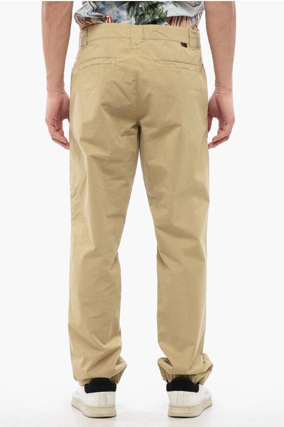 Hoge taille chinobroek in beige