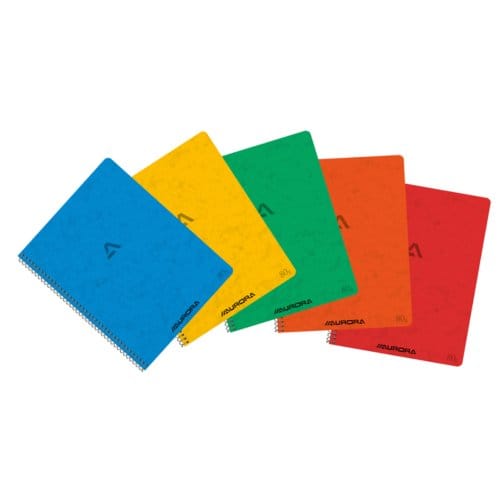 Schrift aurora 210x165mm lijn 120 pagina's 80gr Assorti