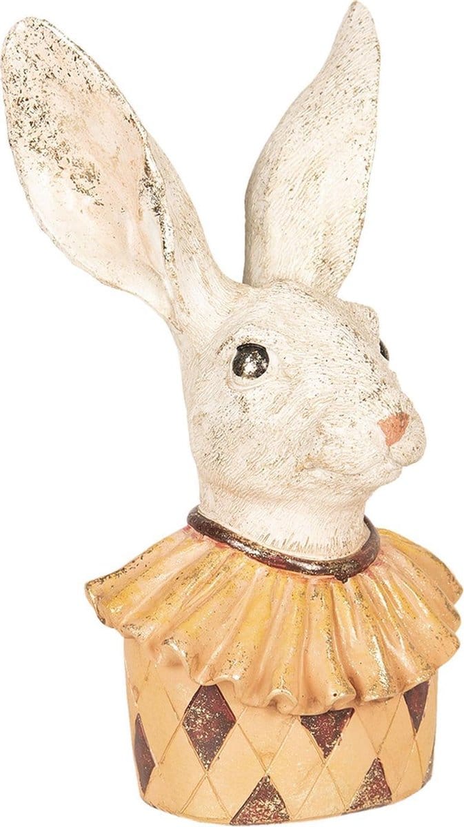 Clayre & Eef Beeld Konijn 24 cm Beige Geel Polyresin