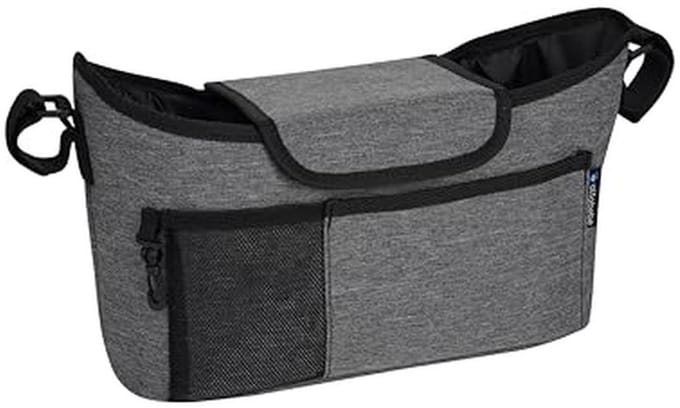 Kinderwagen Organizer en Buggy Tas in Grijs/Zwart