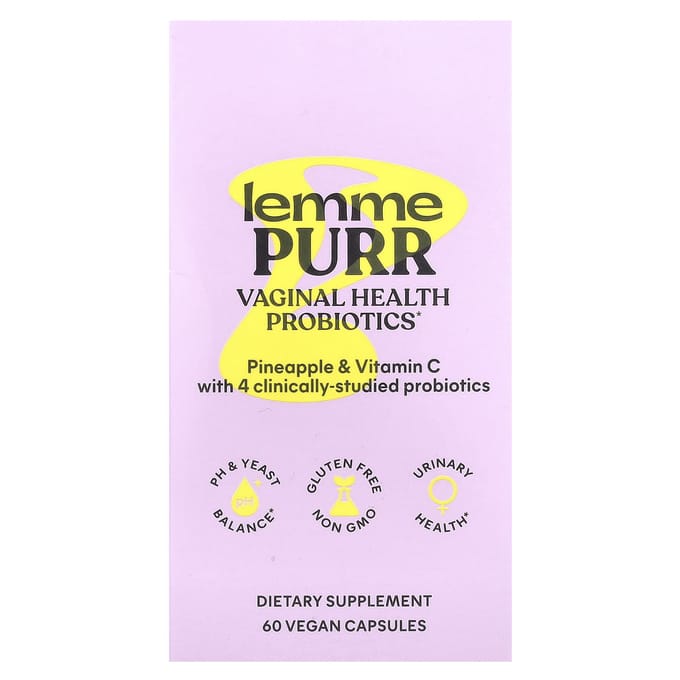 Purr, Vaginale Gezondheid Probiotica, 60 Vegan Capsules
