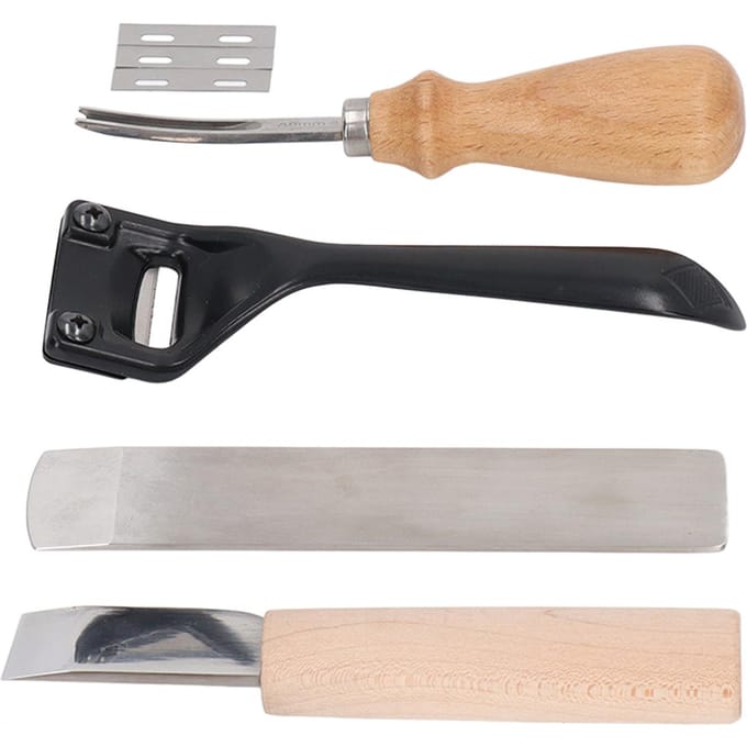 Metaal Leer Schilmes Set Eenvoudig Snijden Incisief Gebogen Handvat Veiligheidsafschuiner DIY Snijgereedschap Kits black
