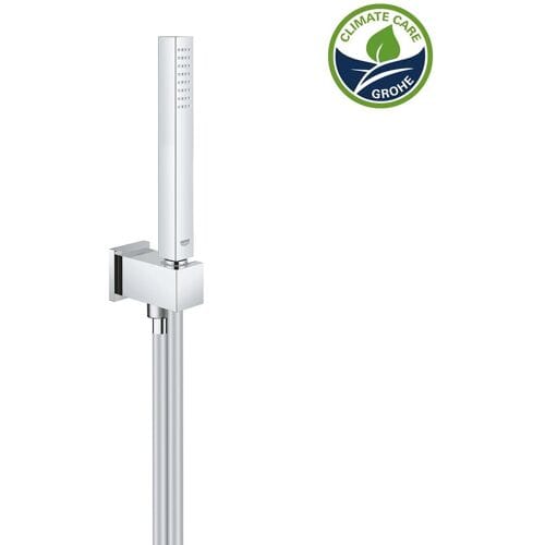 GROHE Euphoria Cube Stick Handdoucheset - 1 straalsoort - staaf - met houder - met wandaansluitbocht - gladde slang - 125cm - chroom