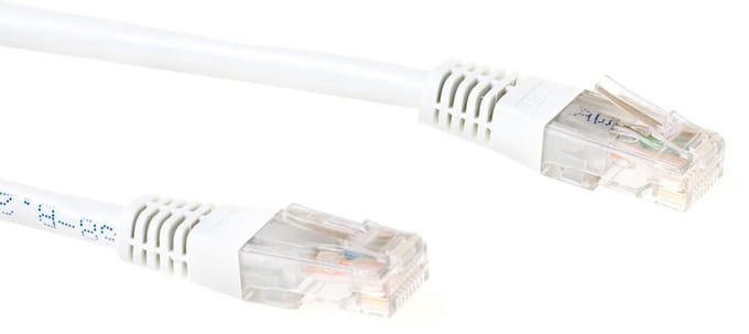 ACT Witte 0,5 meter LSZH U/UTP CAT6 patchkabel met RJ45 connectoren IB8300