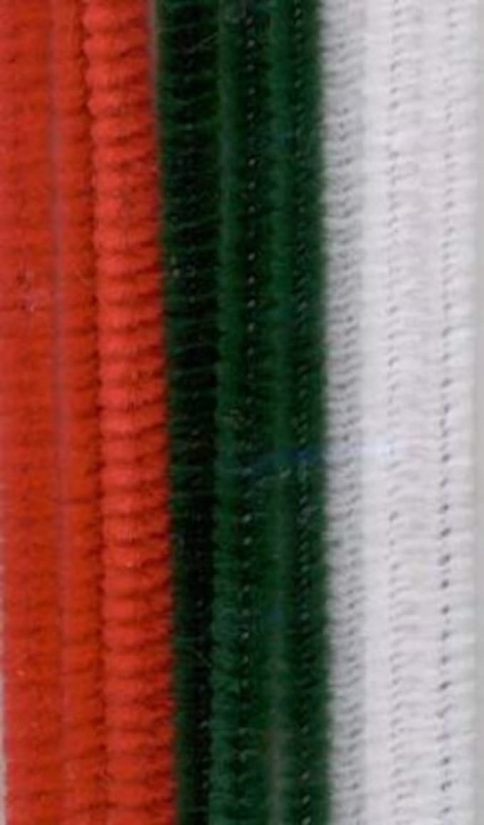 Chenille set kerst (9) 6 mm x 50 cm