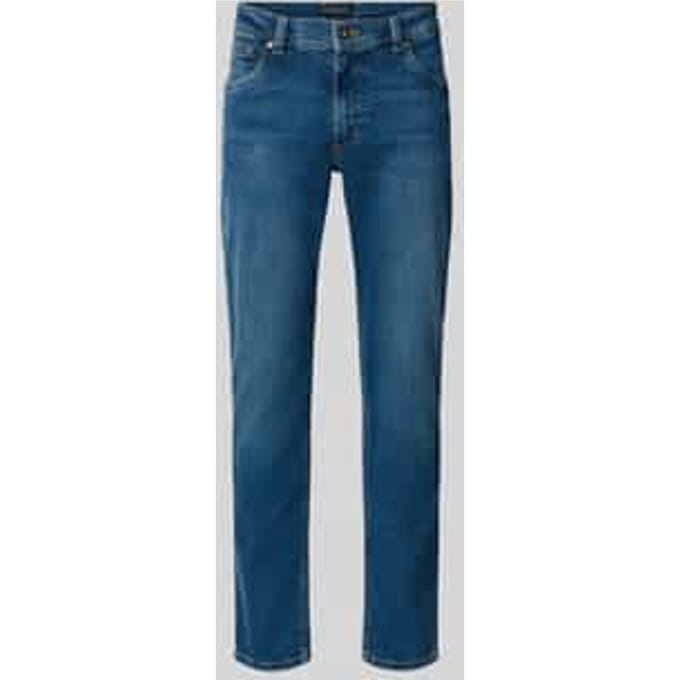 straight fit jeans van katoenmix