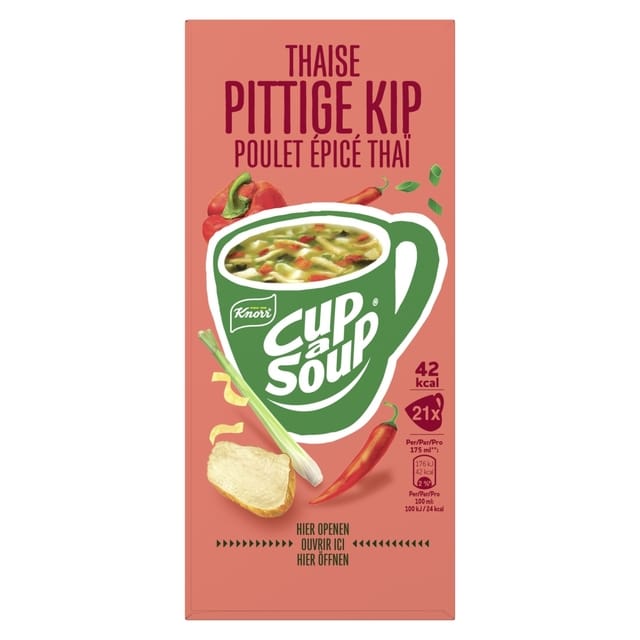 Cup-a-Soup Knorr Thaise pittige kip 21x175ml