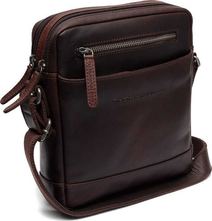 Chesterfield Arnhem Waxed Pull Up Schoudertas - Bruin