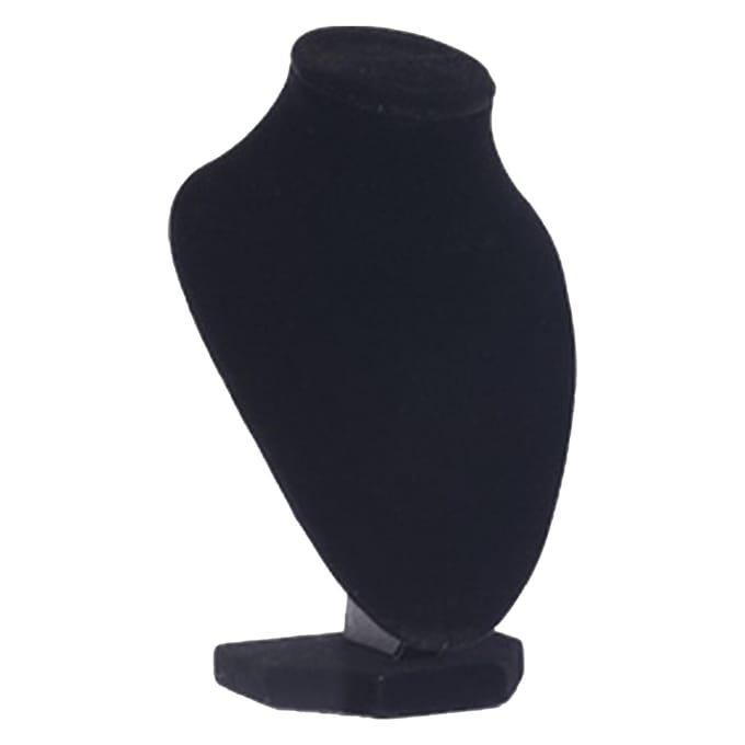 Zwart Pluis Ketting Hanger Houder Standaard Houten Elegant Sieraden Ketting Display Mannequin Buste voor Juwelierszaak black