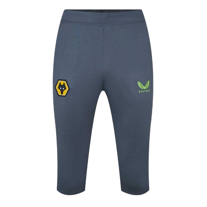 Castore Heren Wolves 3/4 Shorts (Antraciet/Zwart)
