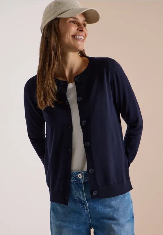 Vest met ronde hals en knoopsluiting