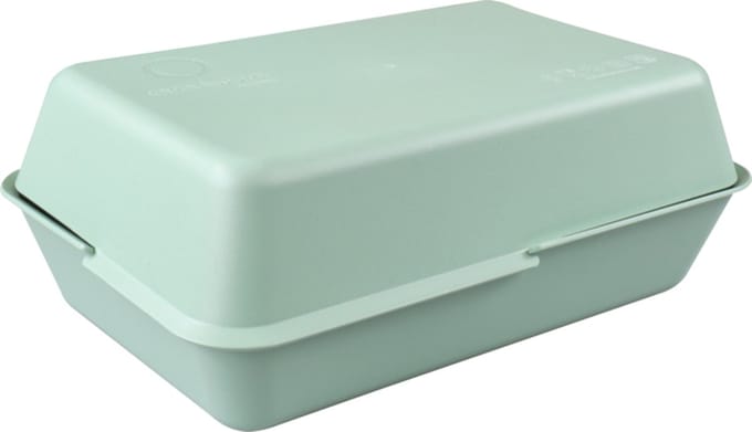 Bak - PP - reusable - hamburgerbak - 156x156x43mm - stone - 72 stuks