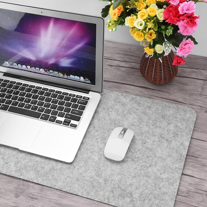 68x33cm Polyester Tafel Muismat Kantoor Bureau Laptop Mat Antistatisch Computer PC Pads Lichtgrijs zwart