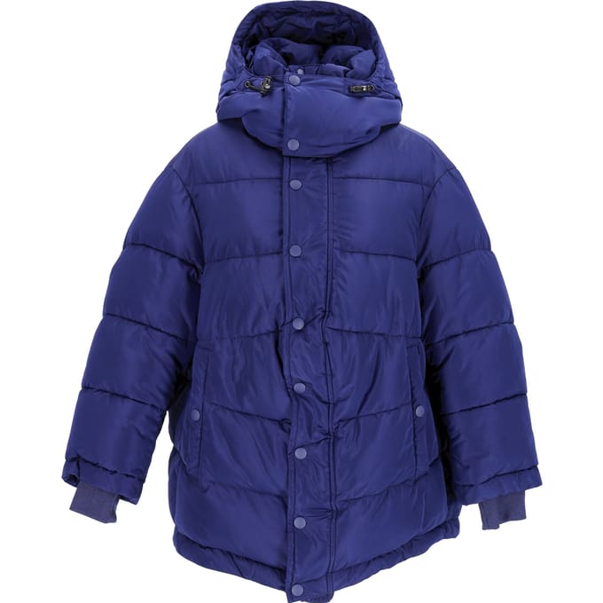 Balenciaga Nieuwe Swing Puffer Jacket In Blauwe Polyester