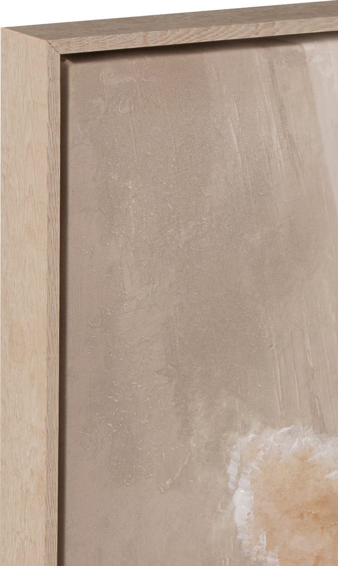 J-Line schilderij Pampas - canvas/hout - beige - 2 stuks