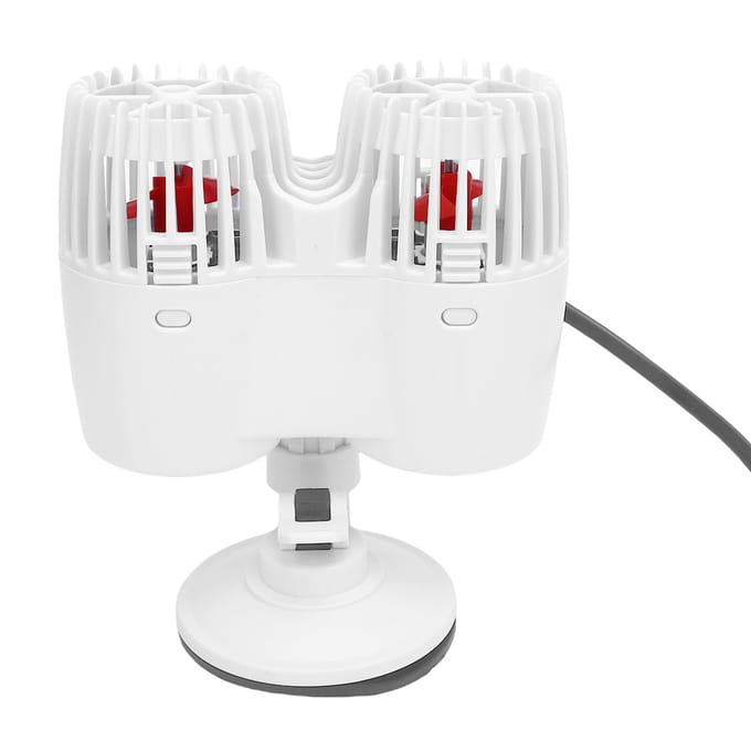 Aquariumcirculatiepomp Ultrastille hoge waterstroom Stevige structuur Dubbele kop Wave Maker-pomp voor white