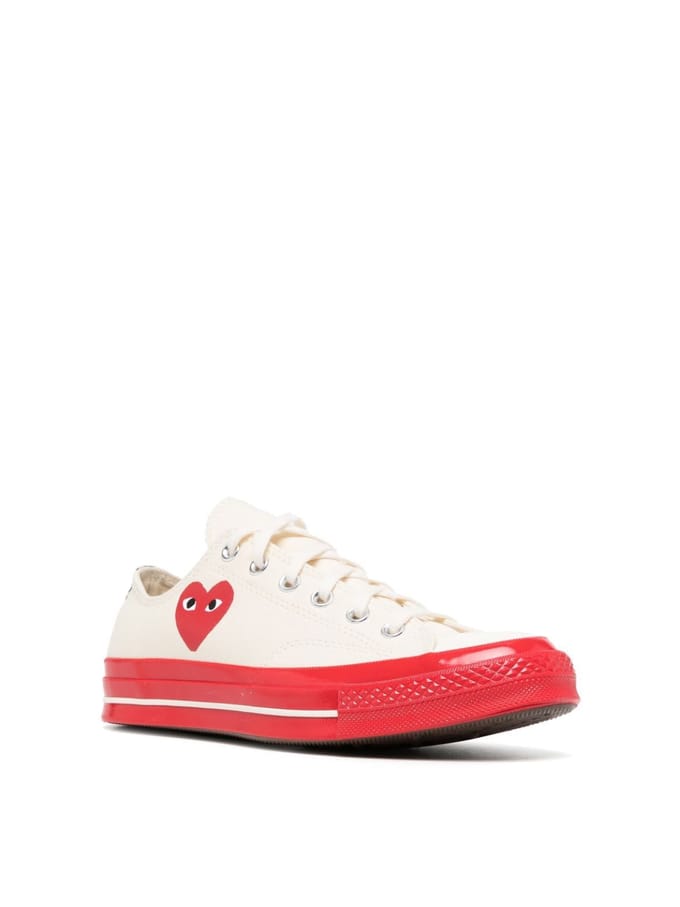 Converse Comme des Garçons - Maat 42.5 - Beige/Rood - Low Top - Sneakers Unisex